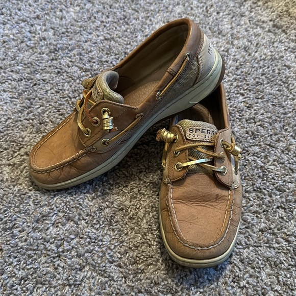 Sperry Ivyfish Metallic Cognac loafers | size 6.5 / F-7 - Picture 2 of 7